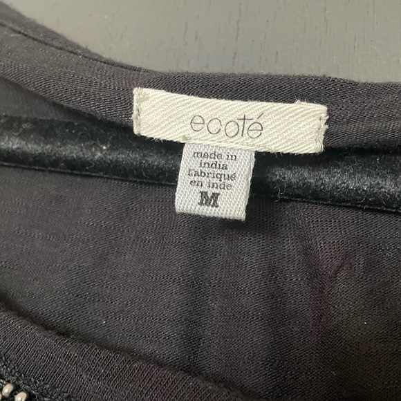 Urban Outfitters Ecote Black Beaded Top - Size Medium - Picture 3 of 5